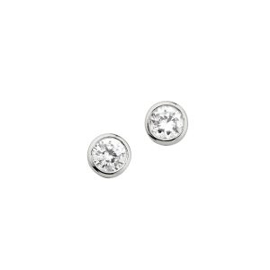 CEM Basis Ohrstecker Silber rhodiniert