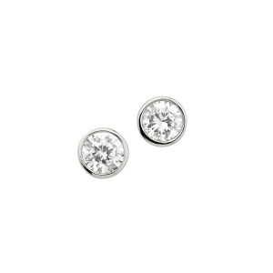 CEM Basis Ohrstecker Silber rhodiniert