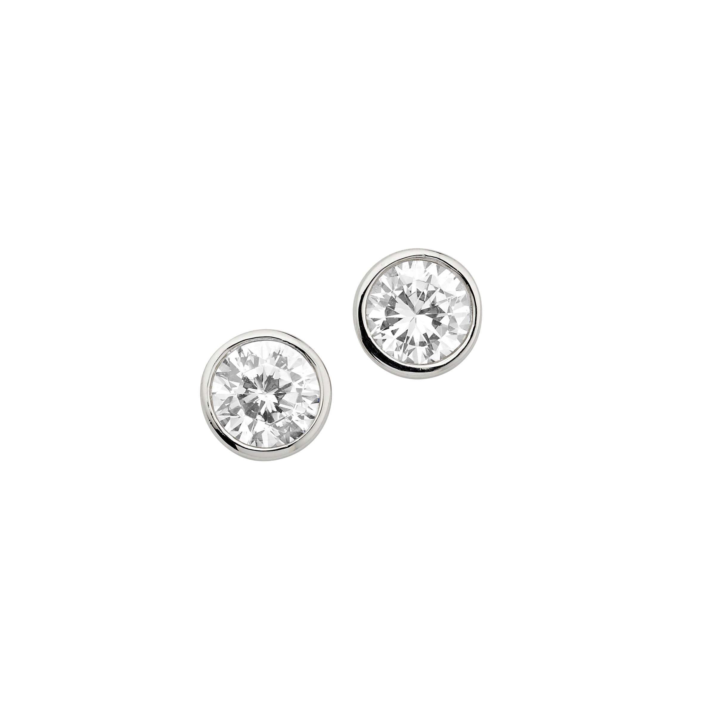CEM Basis Ohrstecker Silber rhodiniert