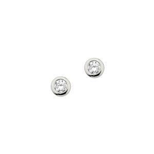 CEM Basis Ohrstecker Silber rhodiniert