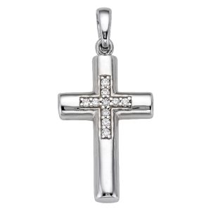 CEM Basis Kreuz Silber rhodiniert