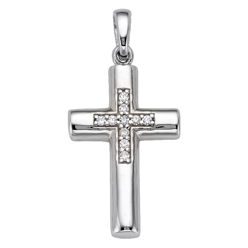 CEM Basis Kreuz Silber rhodiniert