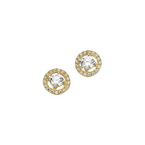 CEM Basis Ohrstecker Gold gelb/rhodiniert