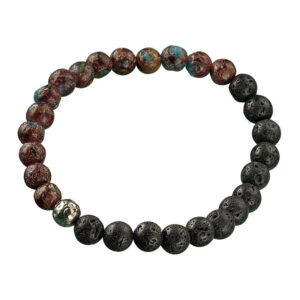 Lava-Armband | schwarz u. braun