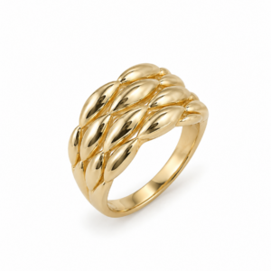 Silber Ring vegoldet